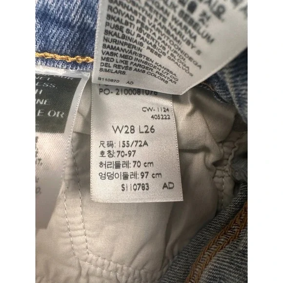 Levis Premium Wedgie Straight Jeans Light Wash High Rise Button Fly W28 L26 - Picture 5 of 8